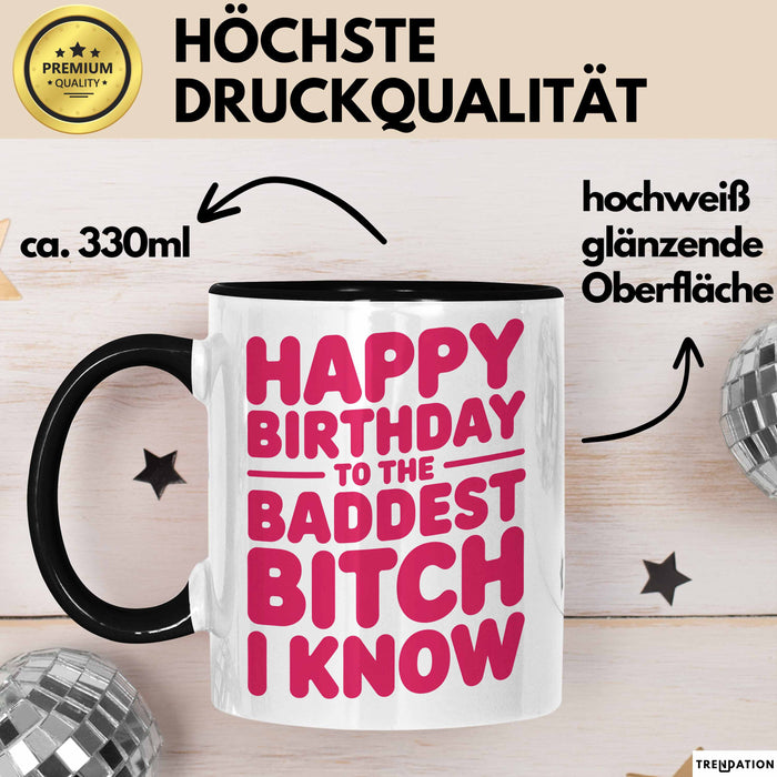 Geburtstagsfeier Tasse Geschenk Lustige Geschenkidee Spruch Alles Gute Zum Geburtstag An Die Heftigste Queen Trendation