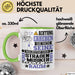 Straßenmusiker Geschenk Tasse Lustiger Spruch Erheben Sie Sich Der Straßenmusiker Betritt den Raum Grün Trendation
