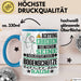 Bogenschütze Geschenk Tasse Lustiger Spruch Erheben Sie Sich Der Bogenschütze Betritt den Raum Blau Trendation
