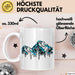 Ski Tasse Geschenk Grafik Skiberge Berge Becher Weiß Trendation