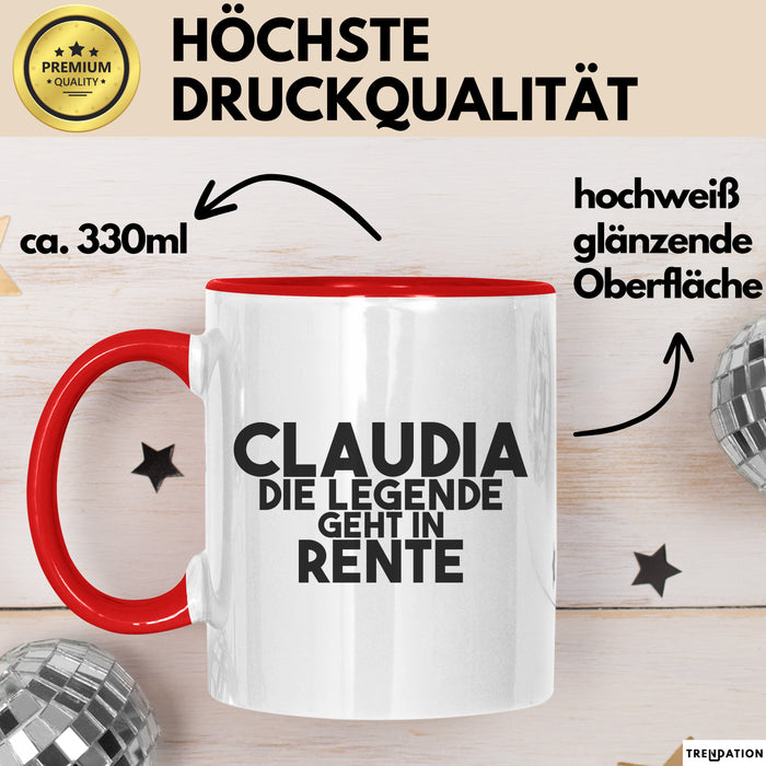 Claudia Tasse Claudia – Die Legende Geht In Rente Geschenk