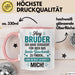 Bruder Tasse Geschenk Hey Bruder Bestes Geschenk Du Hast Mich Geschenkidee Rosa Trendation