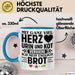 Krankenschwester Pflege Geschenk Tasse Mit Ganz Viel Herz Urin Und Kot Verdiene Ich Mein Täglich Brot Geschenkidee Kaffee-Becher Blau Trendation