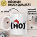 Chemielehrer Unterricht Tasse Geschenk Lustige Geschenkidee Spruch Ho Ho Ho Christmas Santa Weiß Trendation