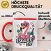 Flamingo Trinkend Tasse Geschenk Lustige Geschenkidee Spruch Es Eskaliert Eh Rot Trendation