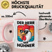 Huhn Tier Bauer Tasse Becher Geschenk Lustige Geschenkidee Spruch Der Herr Der Hühner Rosa Trendation