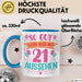 21er Geburtstag Tasse Geschenk Frauen So Gut Kann Man Mit 21 Aussehen Geschenkidee Geburtstag Blau Trendation