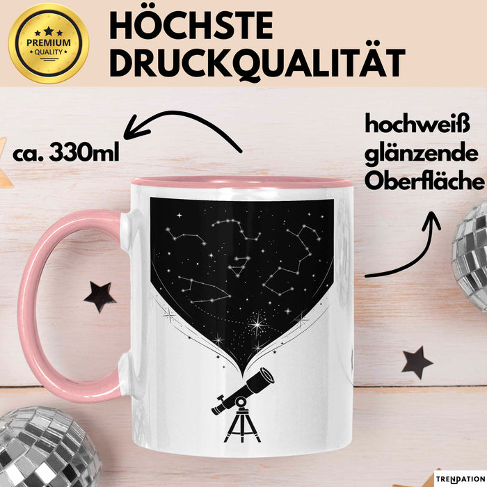 Astronom Tasse Geschenk Lustige Geschenkidee Spruch Für Sternen Gucker Rosa Trendation