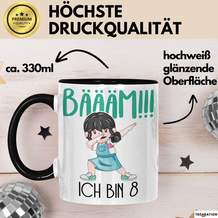 Lustige Tasse Geschenk Bäääm Dab Girl Witziger Spruch Schwarz Trendation