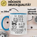 Humor Tasse Pflege Krankenschwester Büro Kaffee An Und Du Kannst Pflegegrad 4 Beantragen Lustig Kaffee-Becher Blau Trendation
