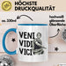 Lateinlehrer Unterricht Tasse Geschenk Lustige Geschenkidee Spruch Veni Vidi Vici Blau Trendation