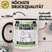 Katzenspielzeug-Designer Tasse Geschenk für Katzenspielzeug-Designer Geburtstag Lustiger Spruch Kaffee-Becher Was Ist Deine Superkraft Schwarz Trendation