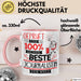 Beste Journalistin Der Welt Tasse Geschenk für Eine Journalistin Geprüft Und Sicher Geschenkidee Geburtstag Weihnachten Rosa Trendation
