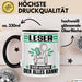 Leser Tasse Geschenk für Leser Der Mann Der Alles Kann Geschenkidee zum Geburtstag Schwarz Trendation