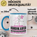 Hürdenläufer Geschenk Tasse Ich Bin Hürdenläufer Aber Sag Doch Einfach Superheld Lustige Geschenkdiee für Hürdenläufer Kaffee-Becher Blau Trendation