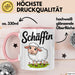 Schaf Tier Bauer Tasse Becher Geschenk Lustige Geschenkidee Spruch Schäffin Rosa Trendation