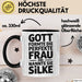 Silke Tasse Geschenk Gott Formte Die Perfekte Frau Silke Geschenkidee Schwarz Trendation