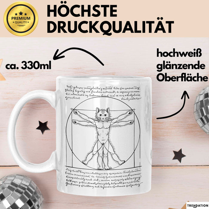 Katzen Tierliebhaber Tasse Geschenk Lustige Geschenkidee Spruch Weiß Trendation