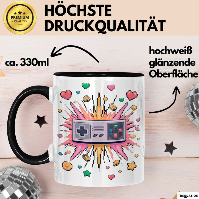Gamer Tasse Geschenk Lustige Geschenkidee Spruch Für Pixel Krieger Trendation
