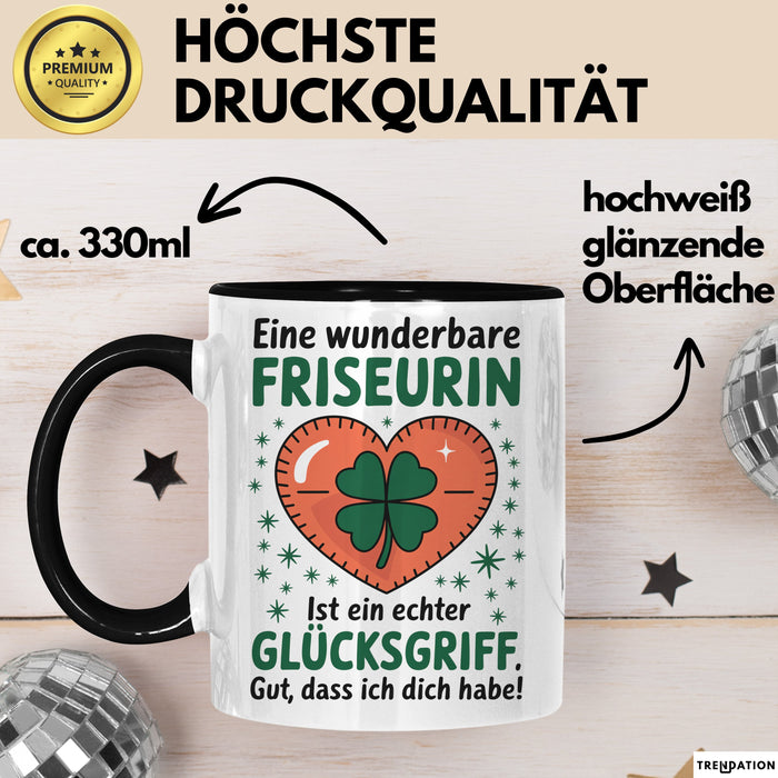 Friseurin Tasse Geschenk Eine Wunderbare Friseurin Ist Ein Echter Gluecksgriff Geschenkidee Geburtstag Friseurin