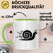 Schnelle Schnecke Tasse Geschenk Lustige Geschenkidee Spruch Grün Trendation