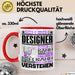 Designer Geschenk Tasse Geschenkidee für Designer Geburtstag Lustiger Spruch Ich Bin Designer Ich Kann Es Dir Erklären Aber Nicht Für Dich Verstehen Rot Trendation