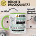 Exotische Tierhalterin Tasse Geschenk Lustiger Spruch Bitte Erheben Sie Sich Seine Majestät Die Exotische Tierhalterin Betritt Den Raum Grün Trendation