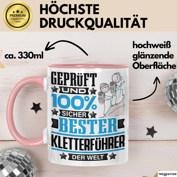 Kletterführer Geschenk Lustiger Spruch für Kletterführer Geschenkidee Bester Kletterführer Der Welt Rosa Trendation