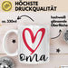 Oma Herz Tasse Geschenk Muttertag Liebevolle Spruchidee Weiß Trendation