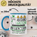 Influencerin Tasse Geschenk Lustig Abstand Halten Hochleistungs-Influencerin Mit Drang Zur Perfektion Bei Der Arbeit Blau Trendation