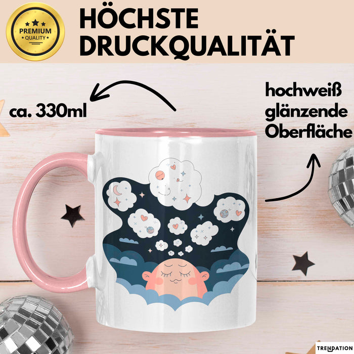 Tagträumer Tasse Geschenkidee für Fantasie Fan Rosa Trendation