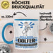 Golfer Geschenk Tasse Ich Bin Golfer Aber Sag Doch Einfach Superheld Lustige Geschenkdiee für Golfer Kaffee-Becher Blau Trendation