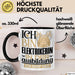 Elektrikerin Ausbildung Start Geschenk Tasse Ich Bin Elektrikerin In Der Ausbildung Ich Darf Das Kaffee-Becher Geschenkidee Schwarz Trendation