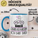 Geschenk für Fahrradfahrerin Tasse Lustige Geschenkidee Geburtstag Ich Bin Fahrradfahrerin Ich Darf Das Blau Trendation