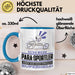 Para-Sportler Geschenk Tasse Ich Bin Para-Sportler Aber Sag Doch Einfach Superheld Lustige Geschenkdiee für Para-Sportler Kaffee-Becher Blau Trendation