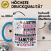 Tänzer Geschenk Tasse Lustiger Spruch Erheben Sie Sich Der Tänzer Betritt den Raum Blau Trendation