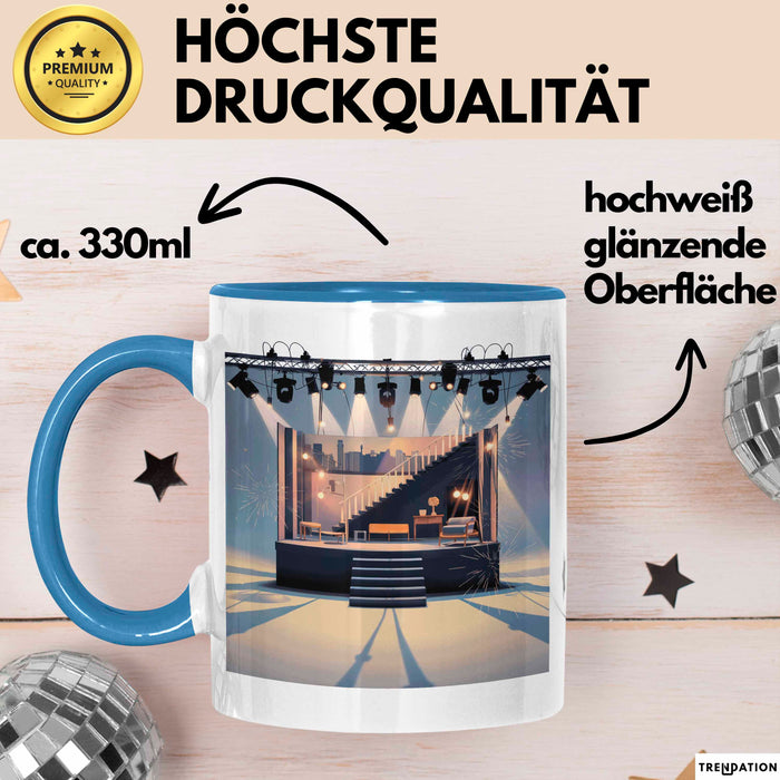 Bühnenbildner Tasse Geschenk Lustige Geschenkidee Spruch Für Bühnen Kreative Blau Trendation