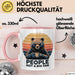 Introvertierter Bär Tasse Geschenk Lustige Geschenkidee People Not A Big Fan Rosa Trendation