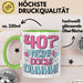 40er Geburtstag Geschenk Männer Frauen 40 Nein Doch Ohhhh Lustiger Spruch Geschenkidee Kaffee-Becher Grün Trendation