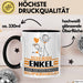 Enkel Geschenk Tasse Ich Bin Enkel Aber Sag Doch Einfach Superheld Lustige Geschenkdiee für Enkel Kaffee-Becher Schwarz Trendation