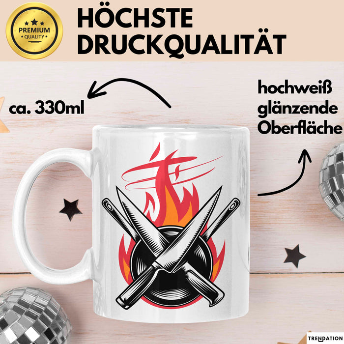Koch Tasse Geschenkidee Hobbykoch Lustiger Spruch Geschenkidee Lustig Weiß Trendation