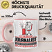 Journalist Geschenk Tasse Ich Bin Journalist Aber Sag Doch Einfach Superheld Lustige Geschenkdiee für Journalist Kaffee-Becher Rosa Trendation