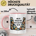 Büroarbeit Kollege Tasse Geschenk Lustige Geschenkidee Spruch Danke Ihr Verrückten Vogel Schon Dass Wir Ein Team Sind Rosa Trendation