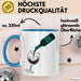 Weinliebhaber Tasse Geschenkidee für Wein Enthusiasten Blau Trendation
