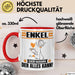 Enkel Tasse Geschenk für Enkel Der Mann Der Alles Kann Geschenkidee zum Geburtstag Rot Trendation