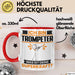 Trompeter Tasse Geschenk für Trompeter Geburtstag Lustiger Spruch Kaffee-Becher Was Ist Deine Superkraft Rot Trendation