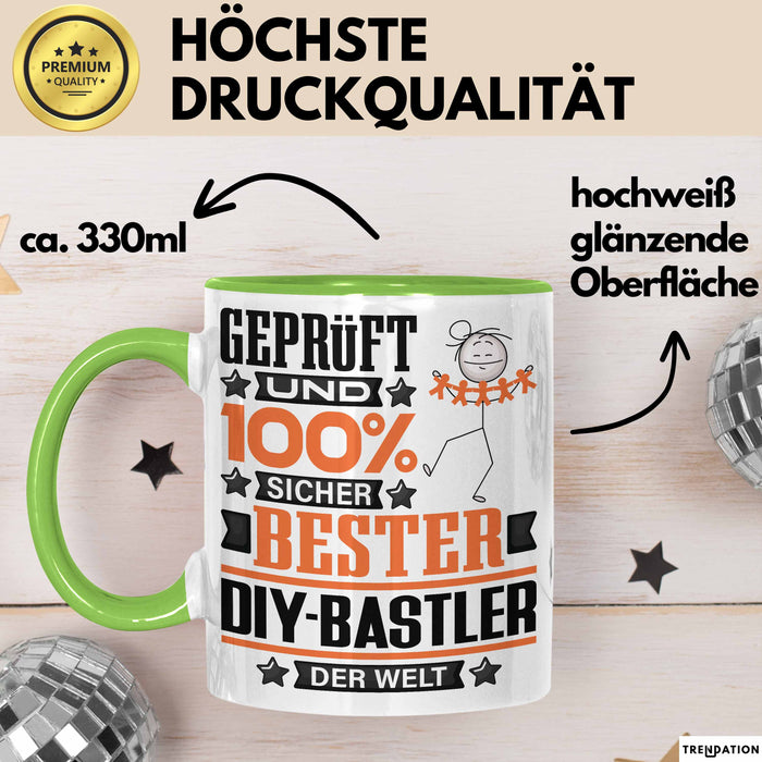 DIY-Bastler Geschenk Lustiger Spruch für DIY-Bastler Geschenkidee Bester DIY-Bastler Der Welt Grün Trendation