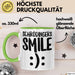 Physiklehrer Unterricht Tasse Geschenk Lustige Geschenkidee Spruch Schrödingers Smile Grün Trendation