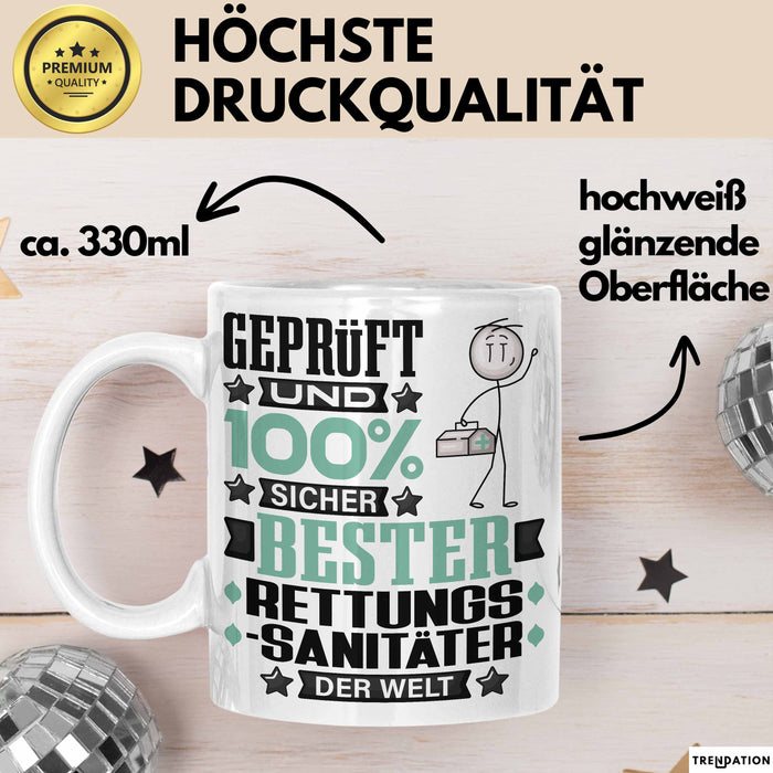 Rettungssanitäter Geschenk Lustiger Spruch für Rettungssanitäter Geschenkidee Bester Rettungssanitäter Der Welt Weiß Trendation