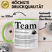 Büroarbeit Kollege Tasse Geschenk Lustige Geschenkidee Spruch Team Definition Grün Trendation